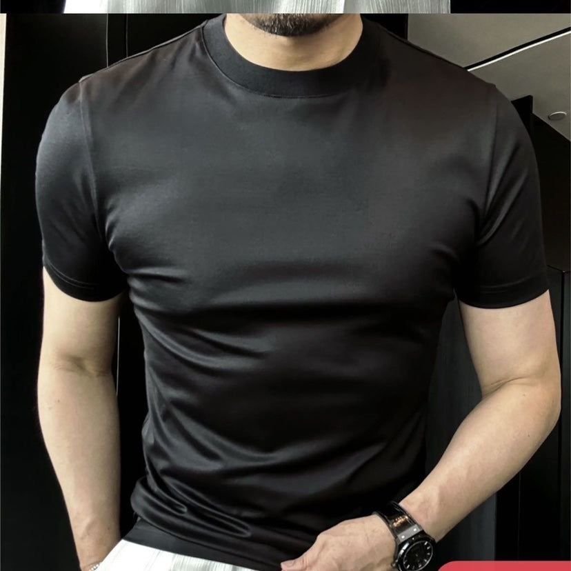 Men's Casual Cotton Short Sleeve Round Neck T-Shirt