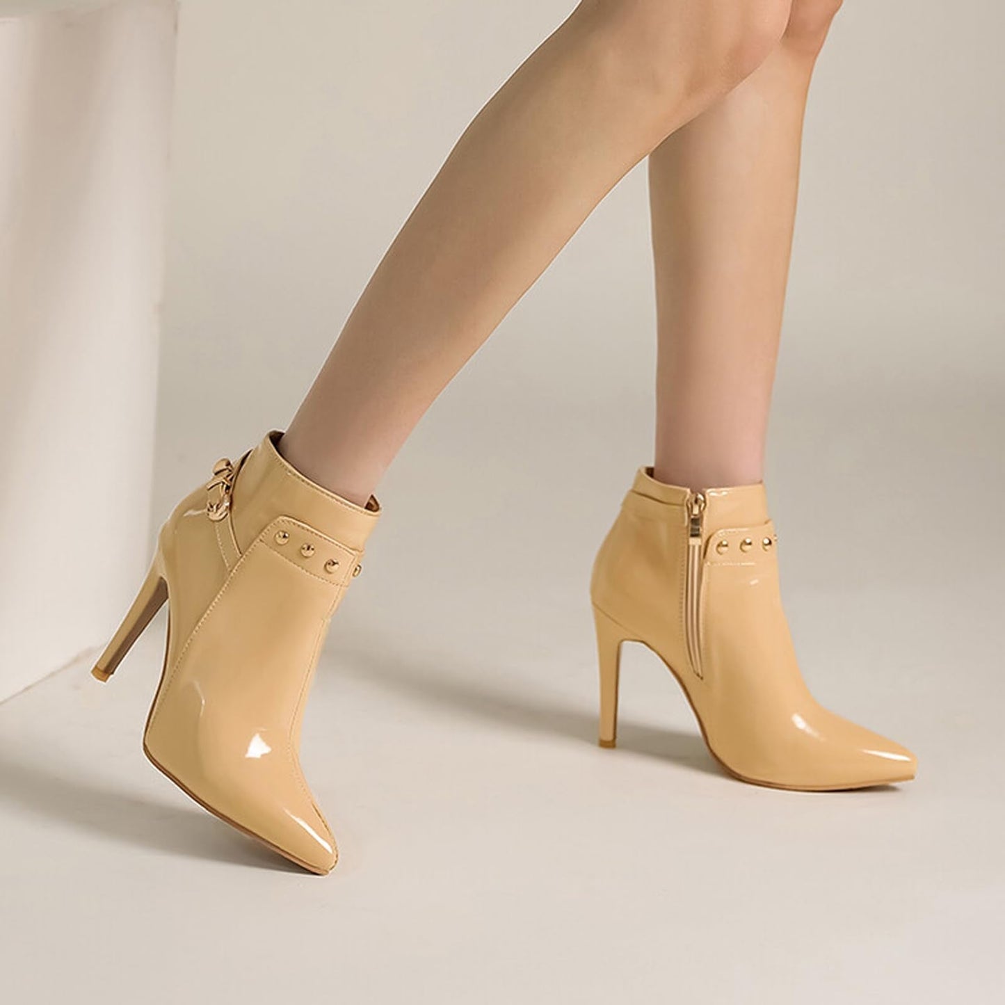 Black Genuine Leather Ankle Boots