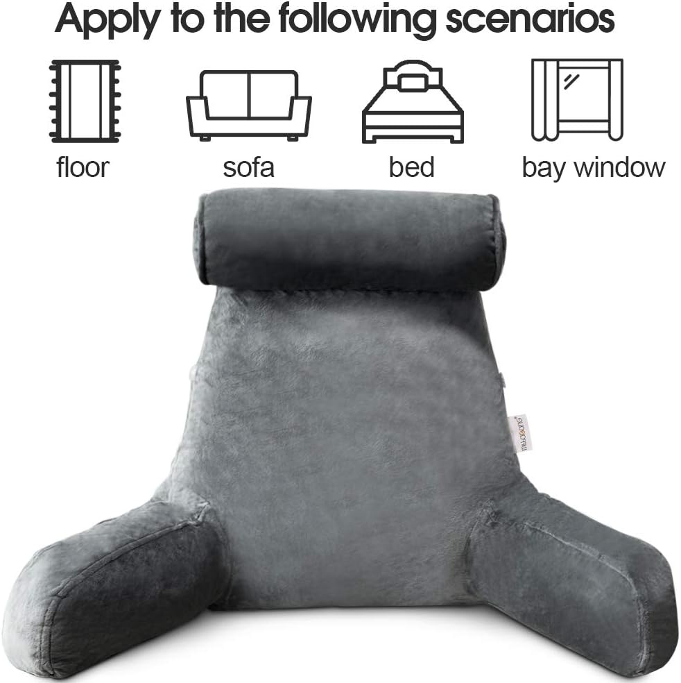 Comfortable Bedrest Pillow with Supportive Arms