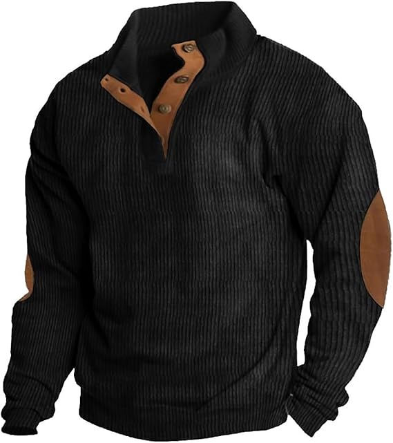 Comfortable Wool Crew Neck Sweater for Men