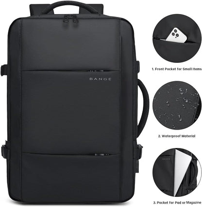Spacious 26-45L Water Resistant Hiking Rucksack with Laptop Compartment
