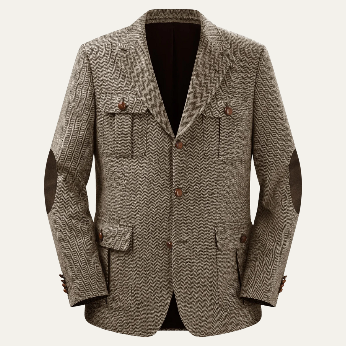 Classic Tweed Blazer Jacket for Men