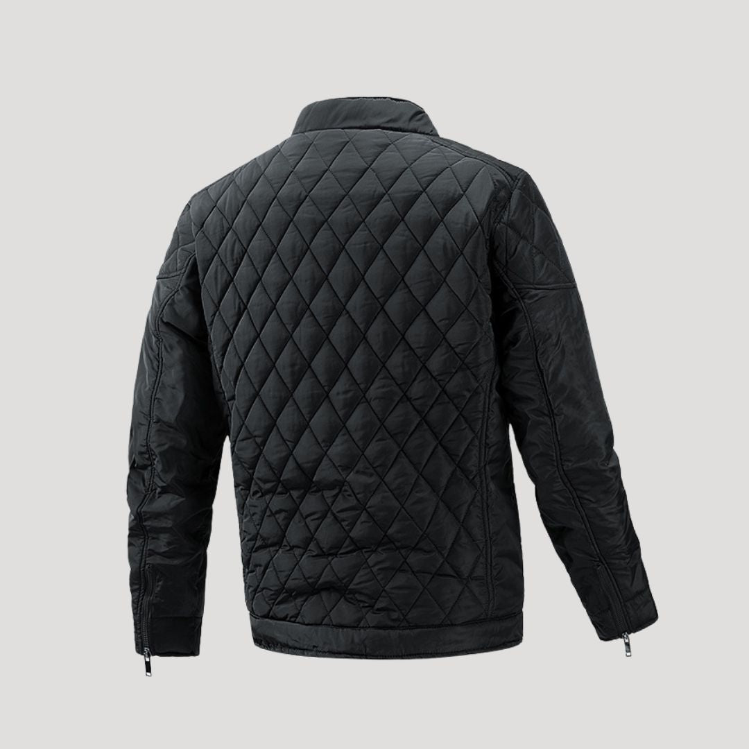Warm Insulated Quilted Parka Coat for Men