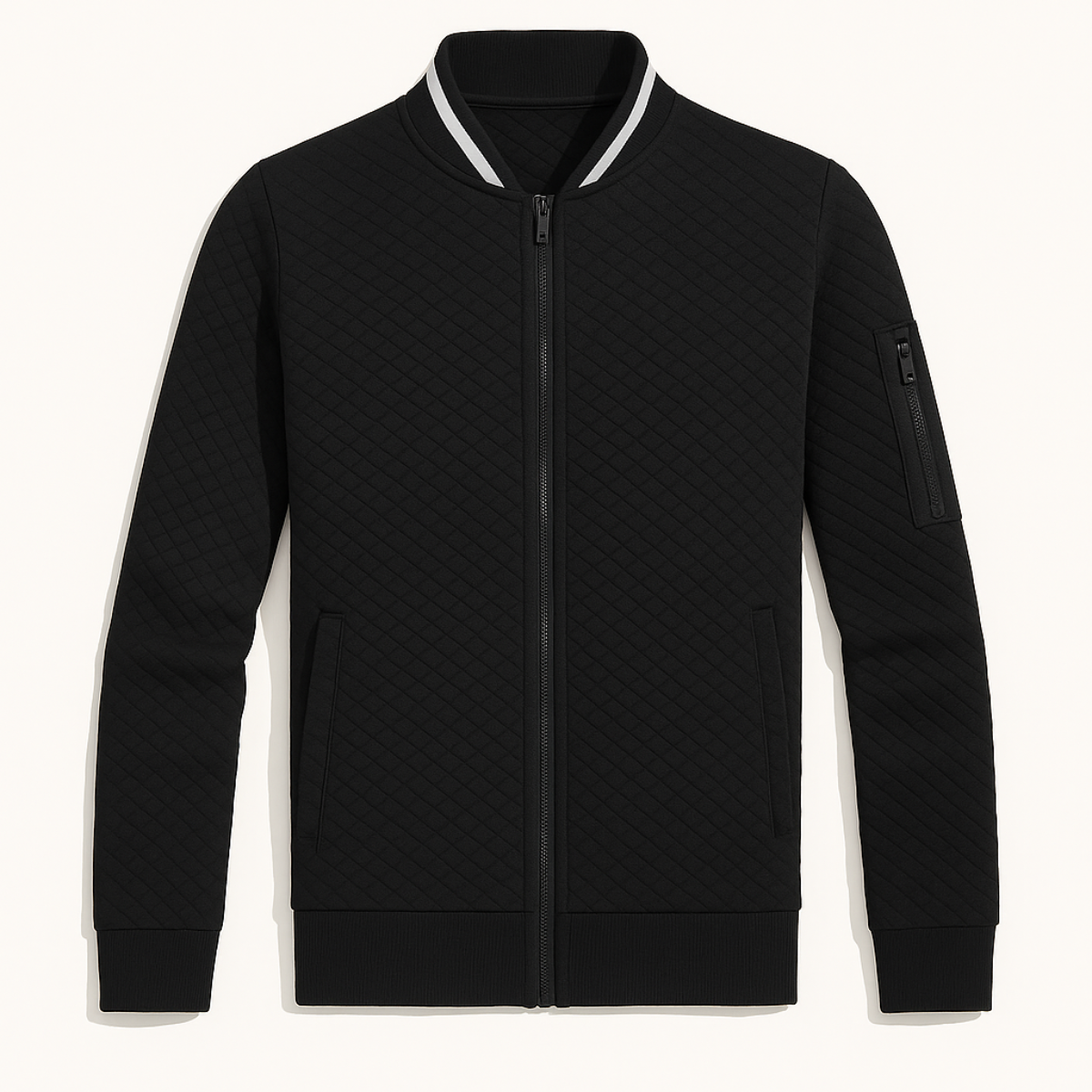 Slim Fit Men's Quilted Bomber Jacket - OutfitLondon