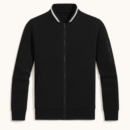Slim Fit Men's Quilted Bomber Jacket - OutfitLondon