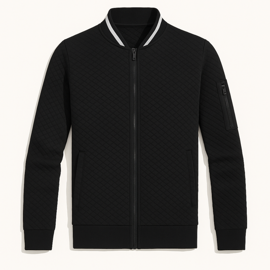 Slim Fit Men's Quilted Bomber Jacket - OutfitLondon