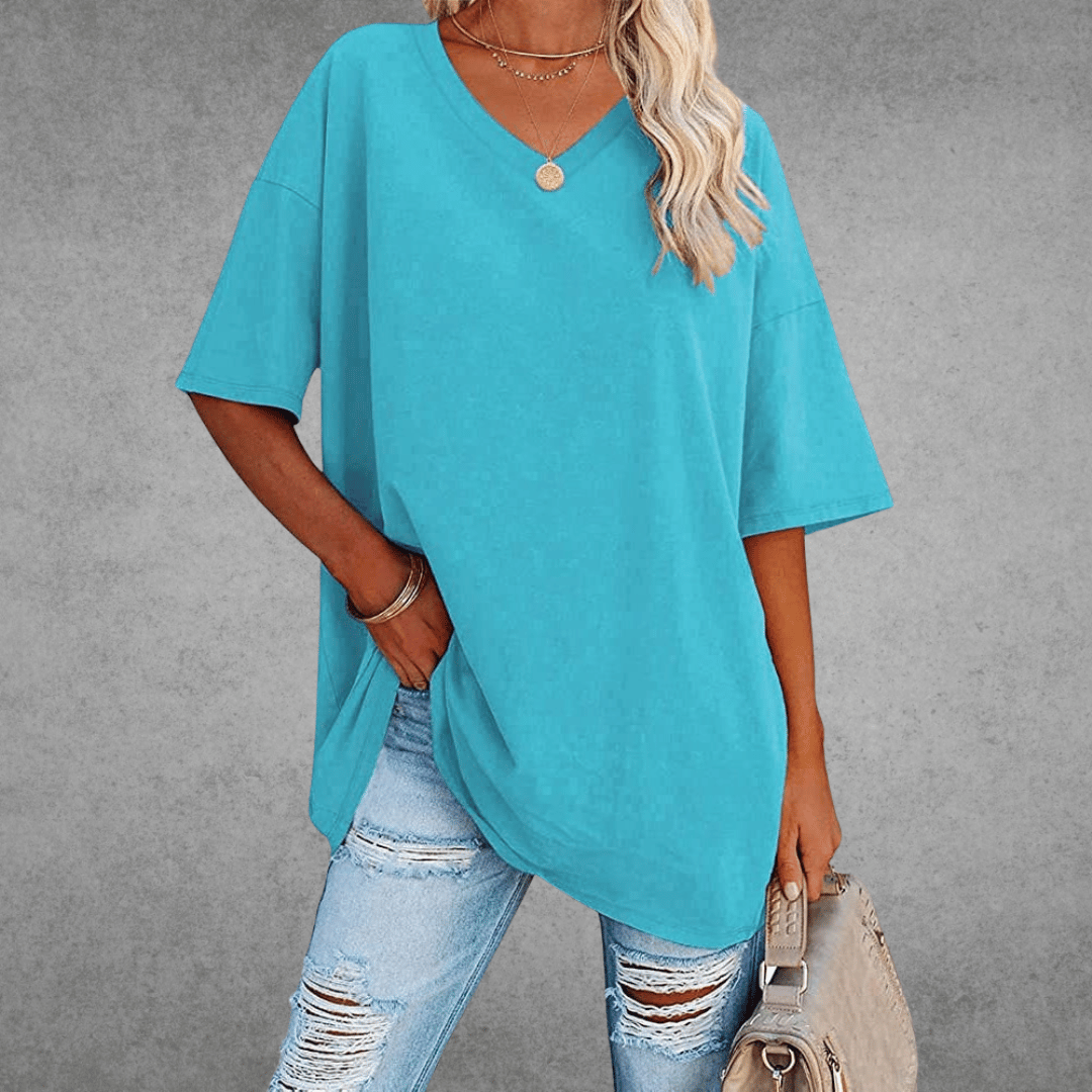 Relaxed Fit Casual V Neck T Shirt