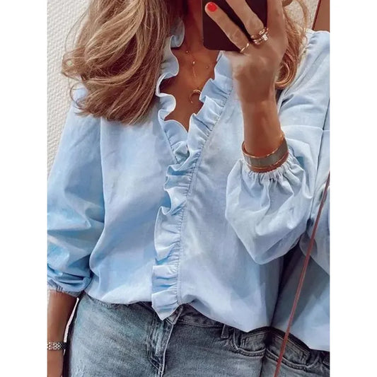 Women's Elegant Trendy Blouse with Chic Design - OutfitLondon