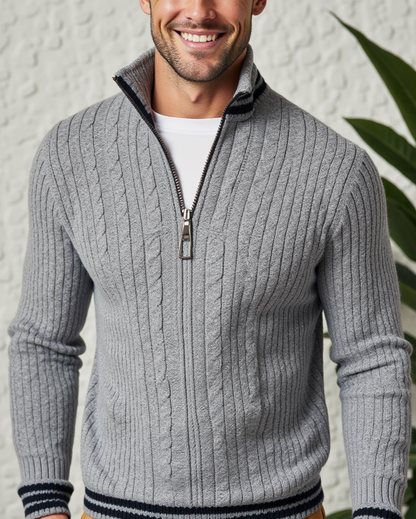 Traditional Cable Crew Neck Sweater Men