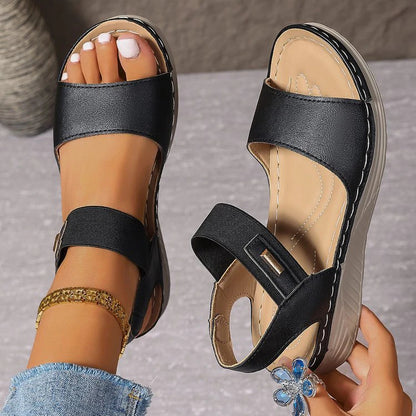 Cushioned Open Toe Ankle Strap Sandals
