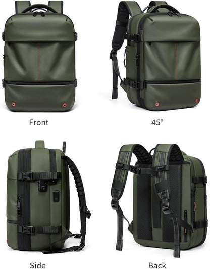 Large Water Resistant Travel Backpack with Compression