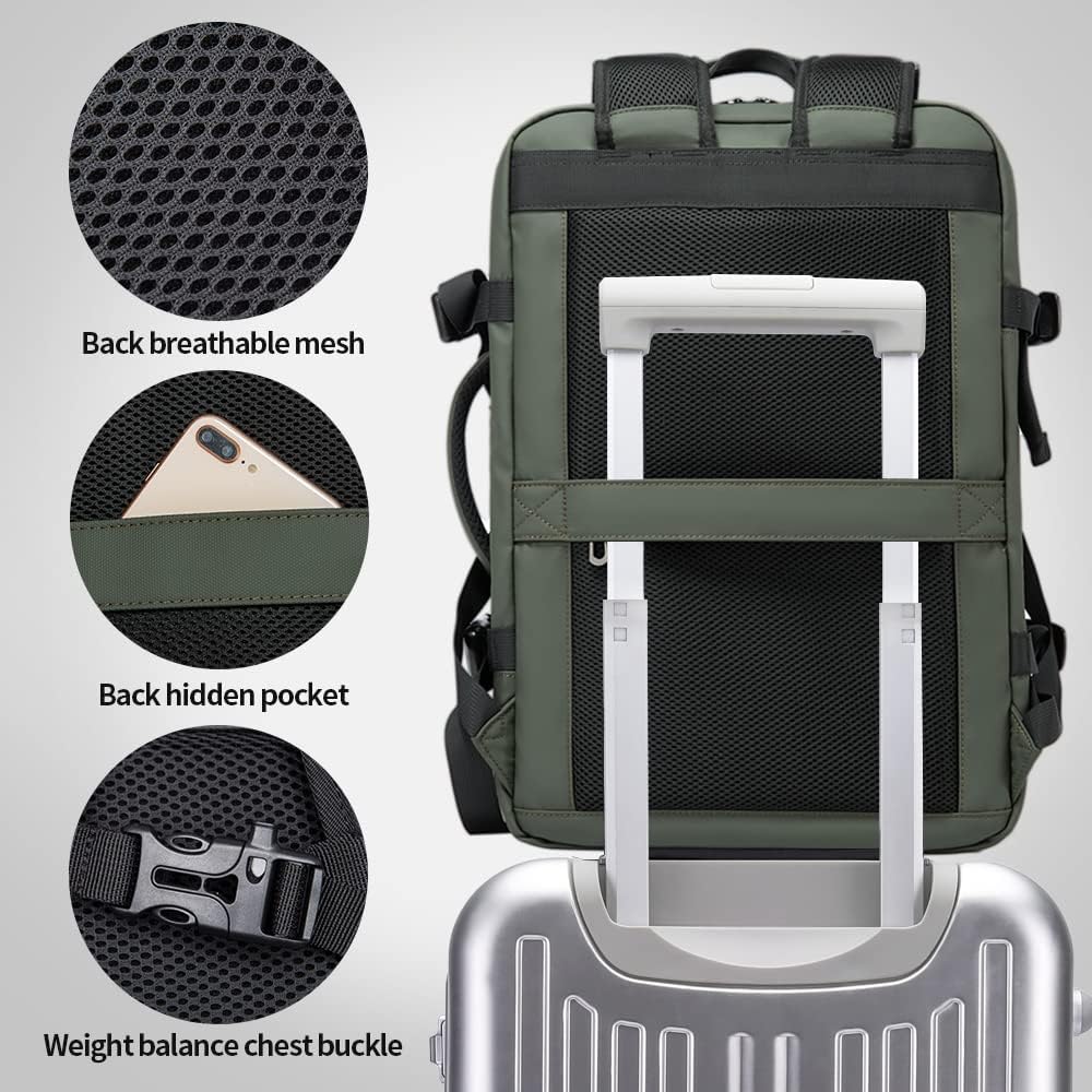 Spacious 26-45L Water Resistant Hiking Rucksack with Laptop Compartment