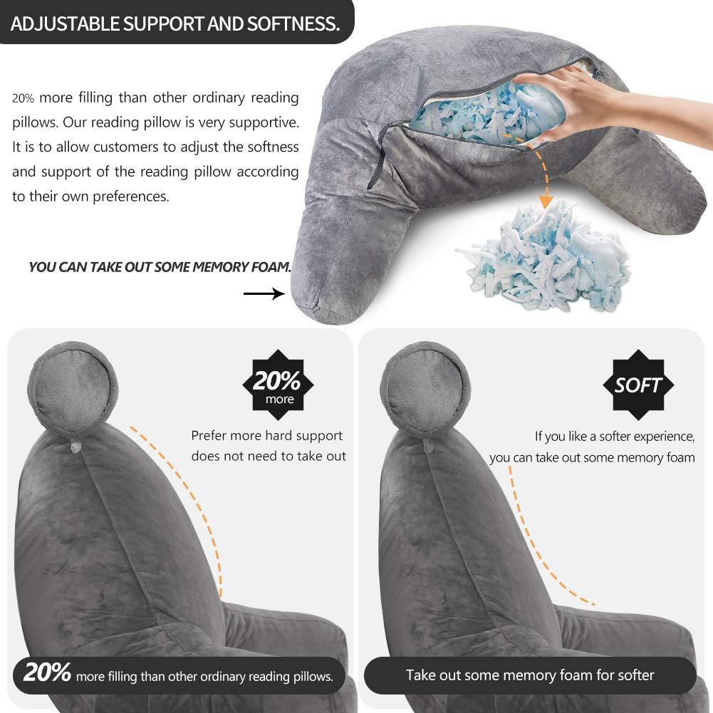 Comfortable Bedrest Pillow with Supportive Arms