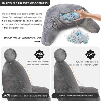 Comfortable Bedrest Pillow with Supportive Arms