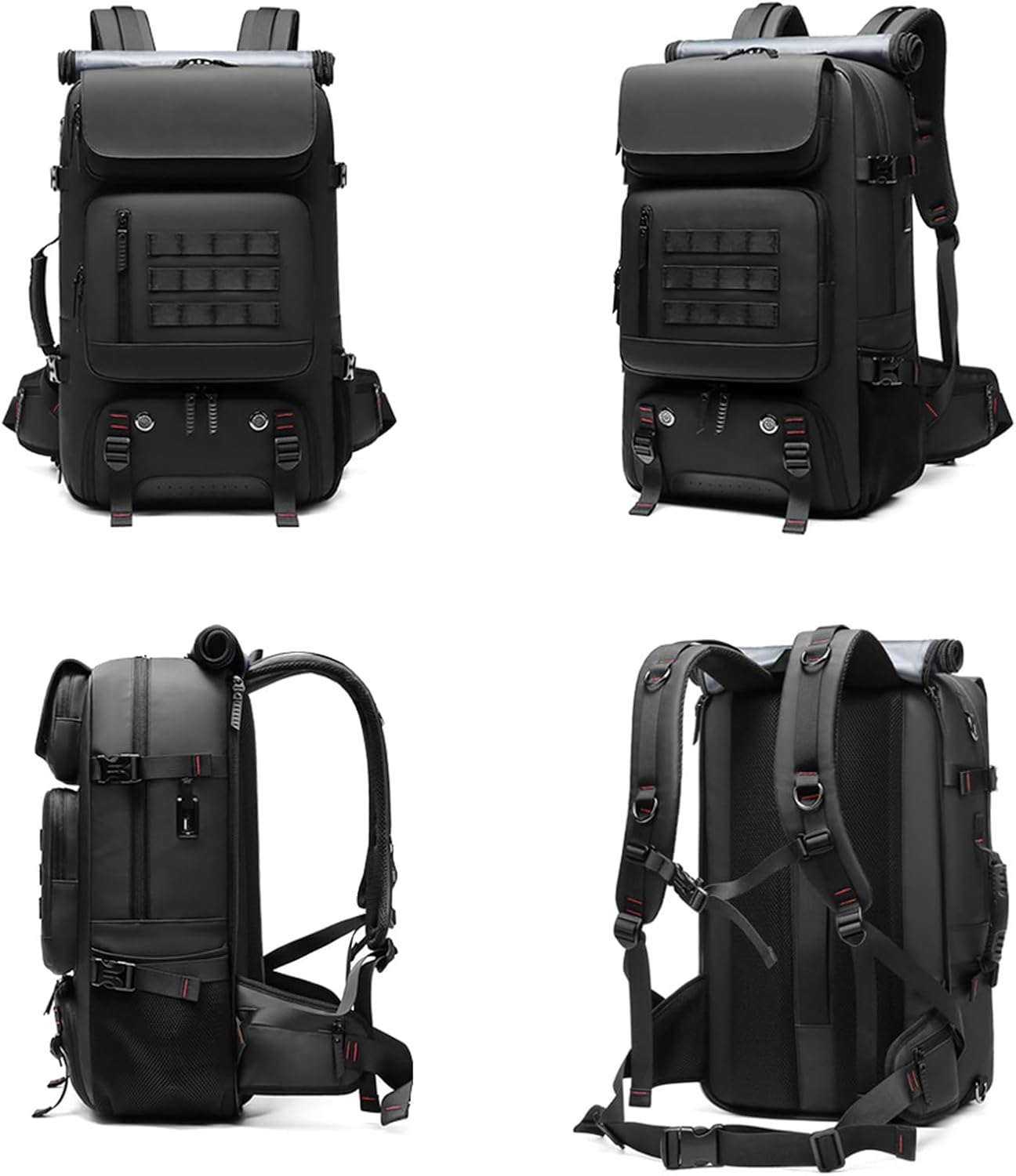 Waterproof Hiking Backpack with Laptop Sleeve and USB Charging