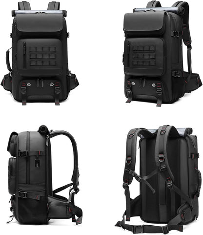 Waterproof Hiking Backpack with Laptop Sleeve and USB Charging