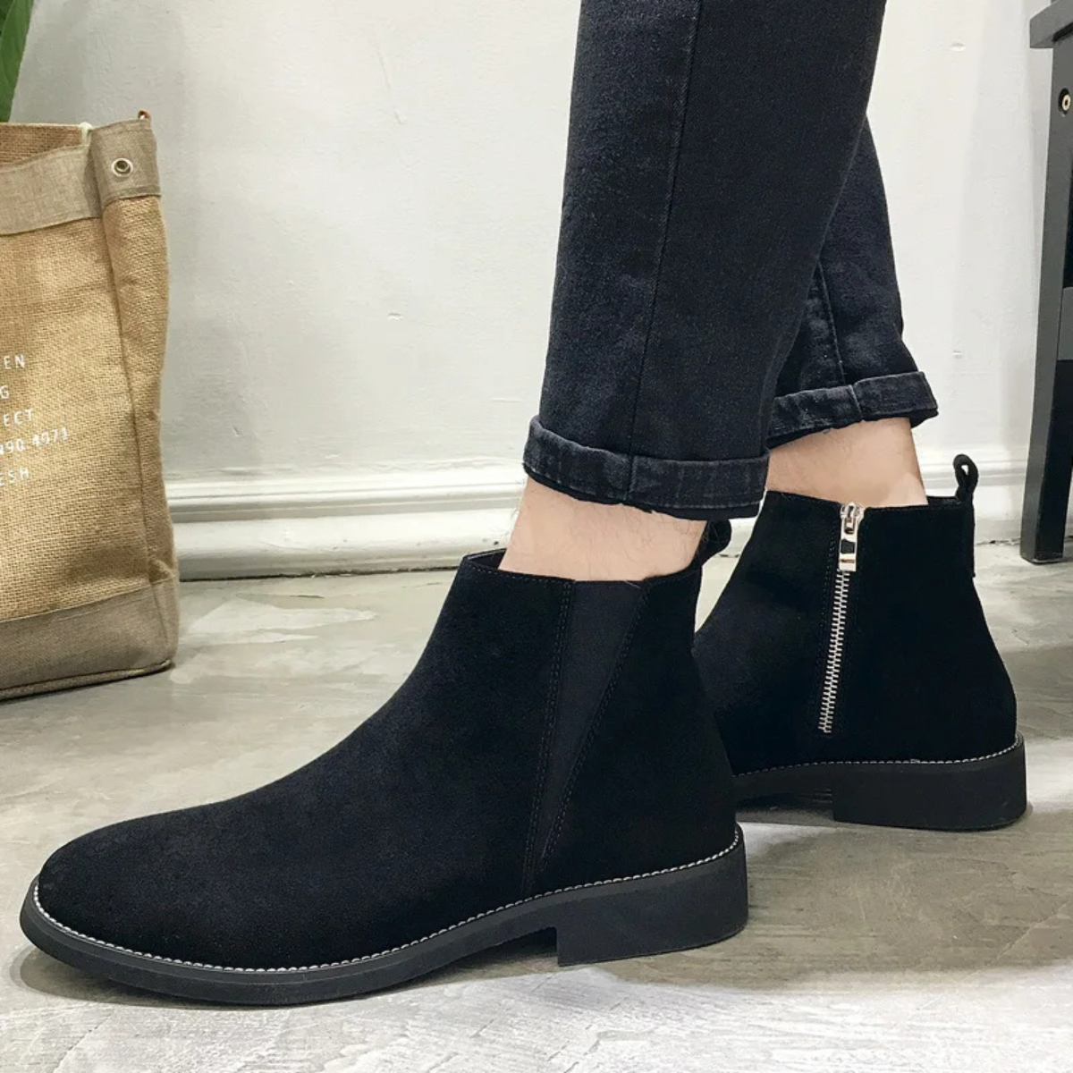 Authentic Leather Men's Chelsea Ankle Boots
