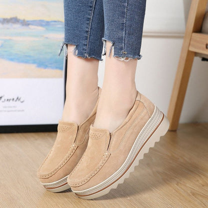 Wide Feet Orthopedic Suede Leather Shoes For Women