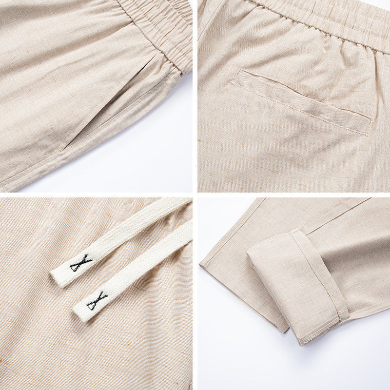 Men's Casual Lightweight Drawstring Summer Trousers
