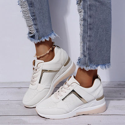 Orthopedic New Women Sneakers Lace-up Wedge Sport Design