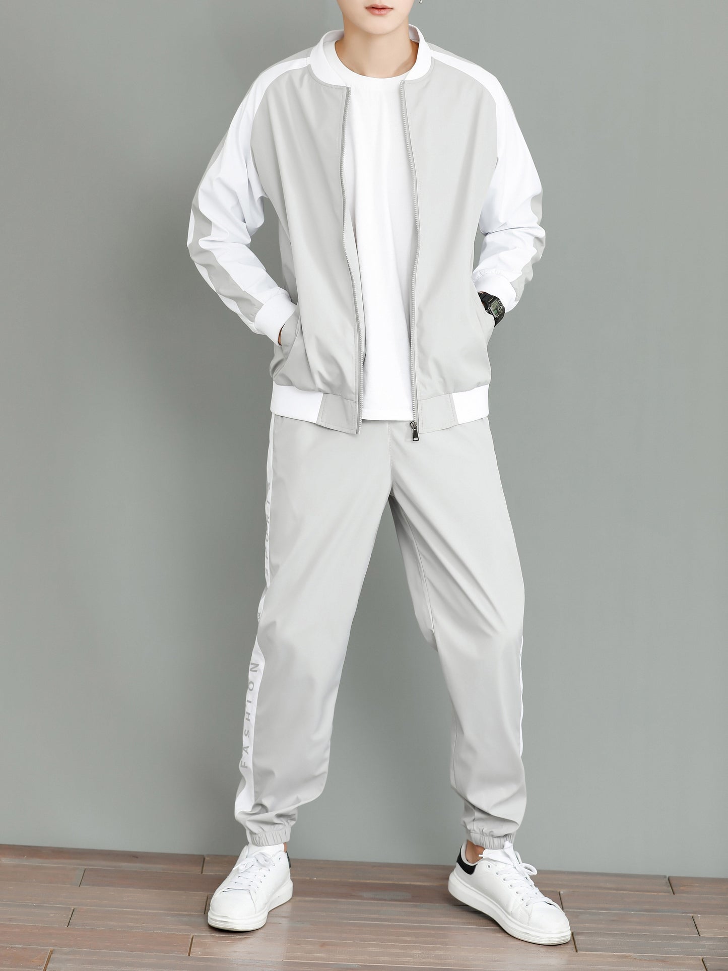 Relaxed Fit Mens Sport Tracksuit Set