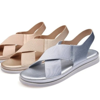 Elastic Flat Bunion Protective Wide Sandals