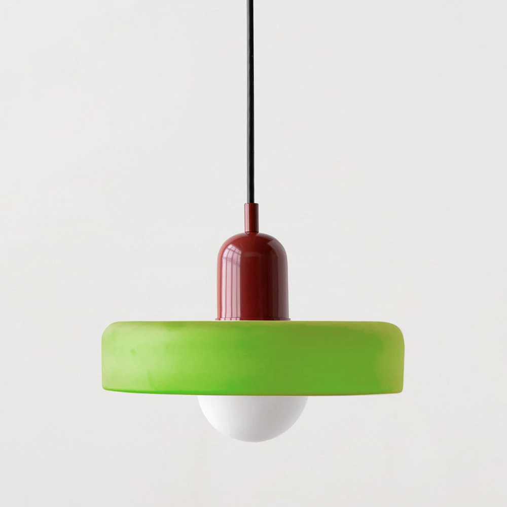 Vibrant Pendant Light With Adjustable Metal Arm