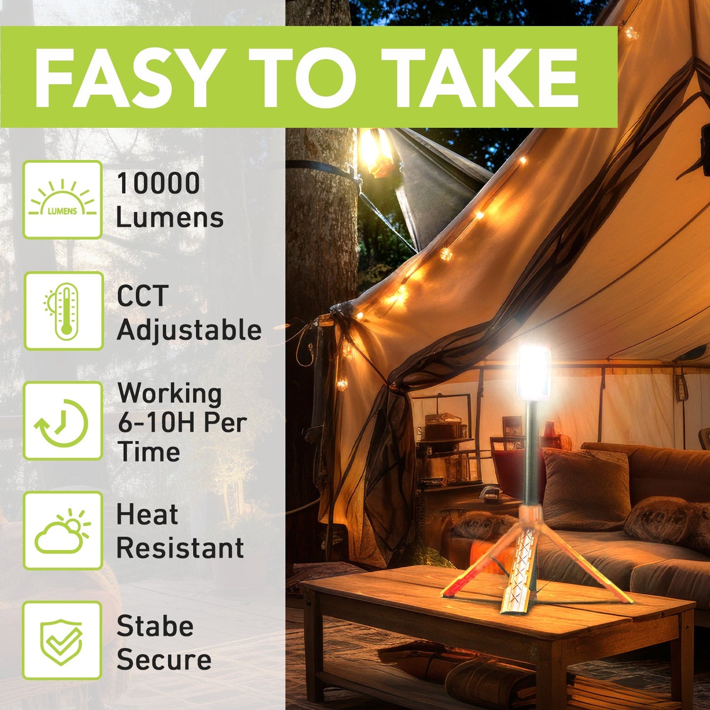 Multifunctional Portable Camping Light with Bracket