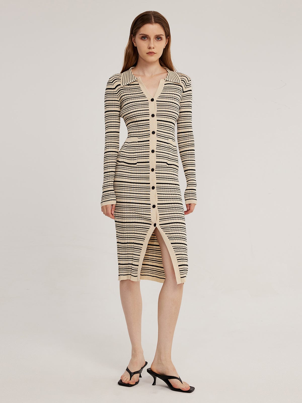 Comfortable Airy Summer Stripe Dress for Ladies - OutfitLondon