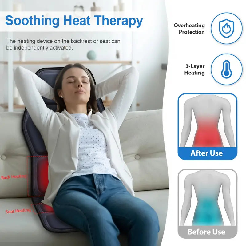 Relaxing Heat Therapy Back Massager