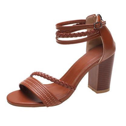 Elegant Comfort Sandals with a Stable Block Heel
