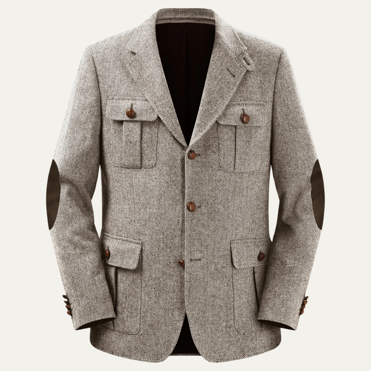 Classic Tweed Blazer Jacket for Men