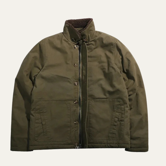 Classic Men's Military Style Fleece Lined Jacket - OutfitLondon