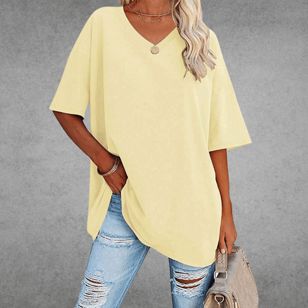 Relaxed Fit Casual V Neck T Shirt