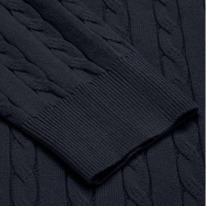 Classic Men's Cable Knit Cotton Sweater