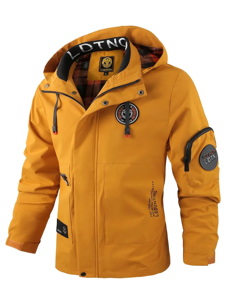 Waterproof Men's Windbreaker Hooded Jacket