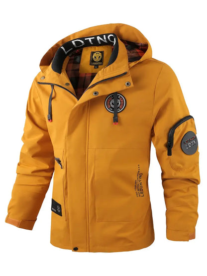 Waterproof Men's Windbreaker Hooded Jacket