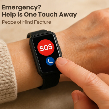 Fall Detection Watch for Seniors - 4G Medical Alarm with GPS & SOS Smart Watch
