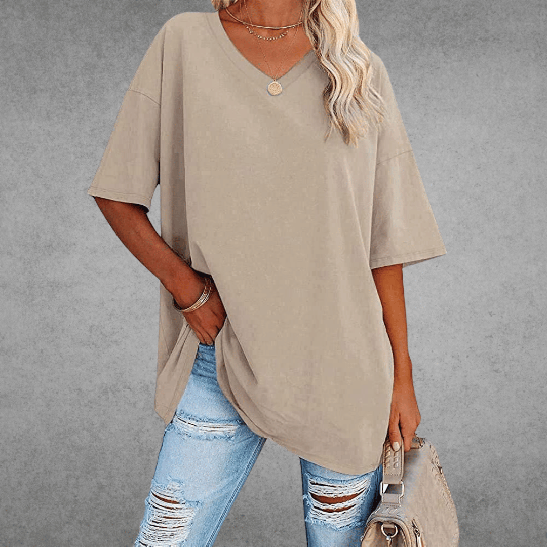 Relaxed Fit Casual V Neck T Shirt