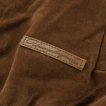 Classic Men's Vintage Suede Bomber Jacket