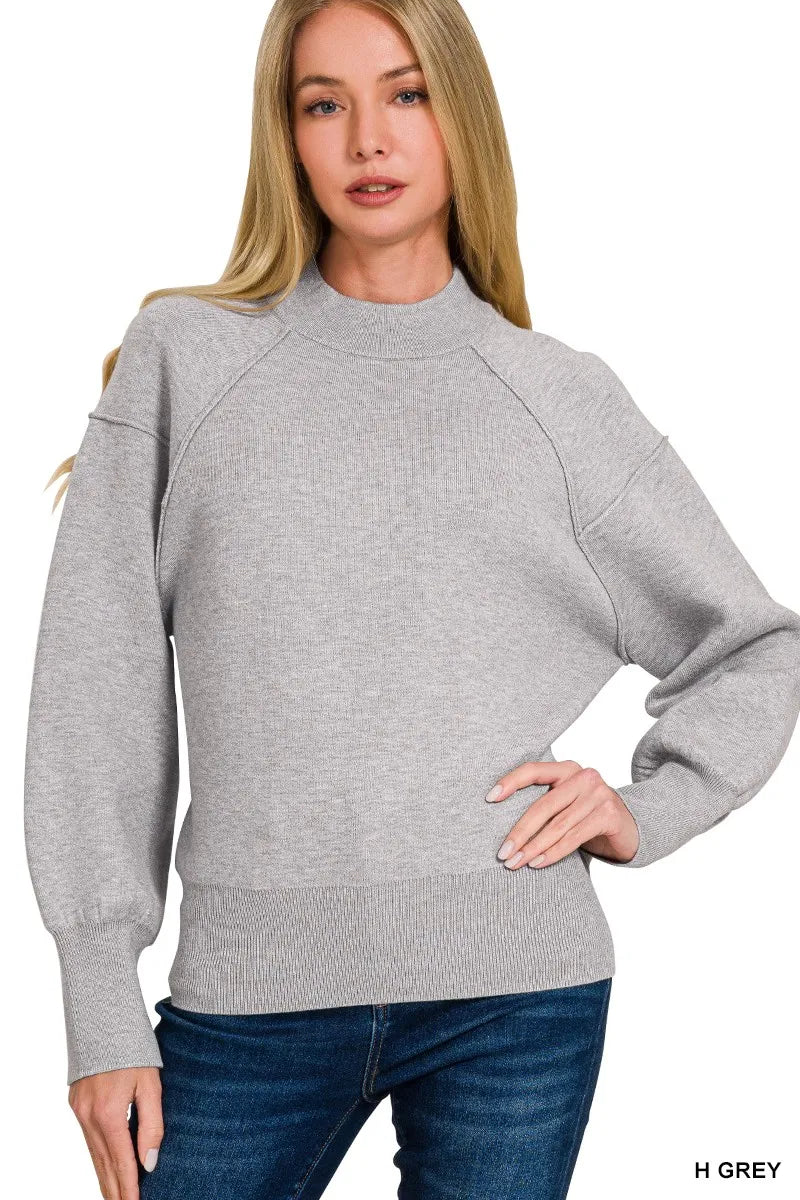 Comfortable Relaxed Fit Distressed Knit Sweater - OutfitLondon