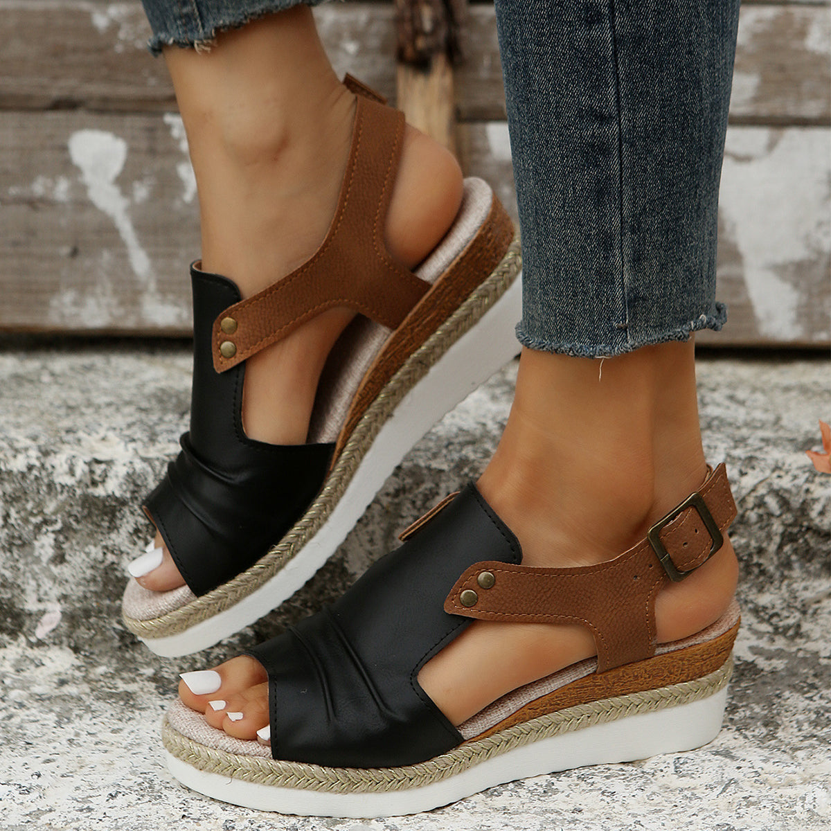 Flat Wedge Orthopedic Fish Mouth Leisure Sandals For Women
