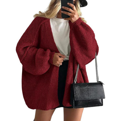 Women's Cozy Large Fit Fall Knit Sweater Cardigan