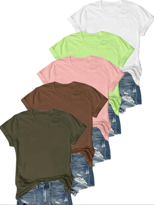Comfortable Basic T Shirts 5 Pack