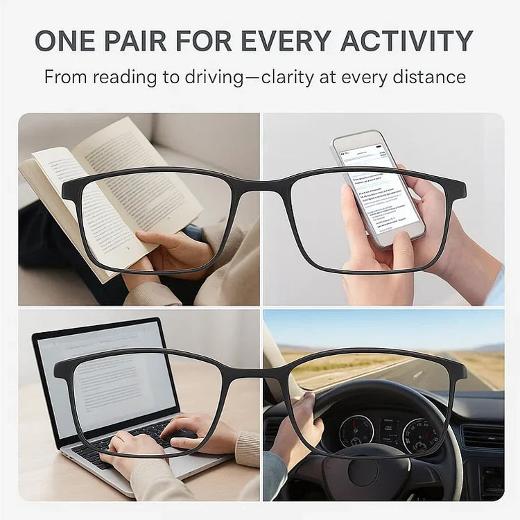 Progressive Multifocal Glasses for Clear Vision - German Intelligent Design for Everyday Use