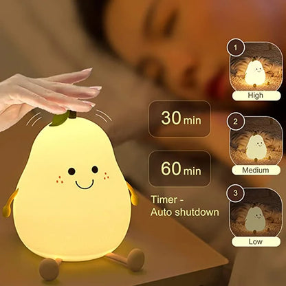 Cute Pear Night Light Lamp