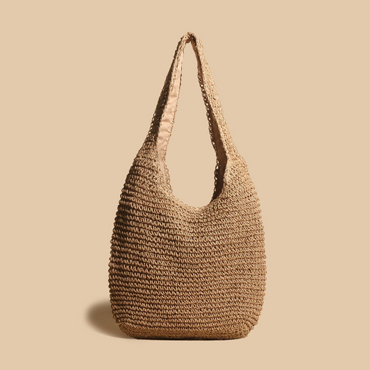 Natural Woven Tote Bag - OutfitLondon