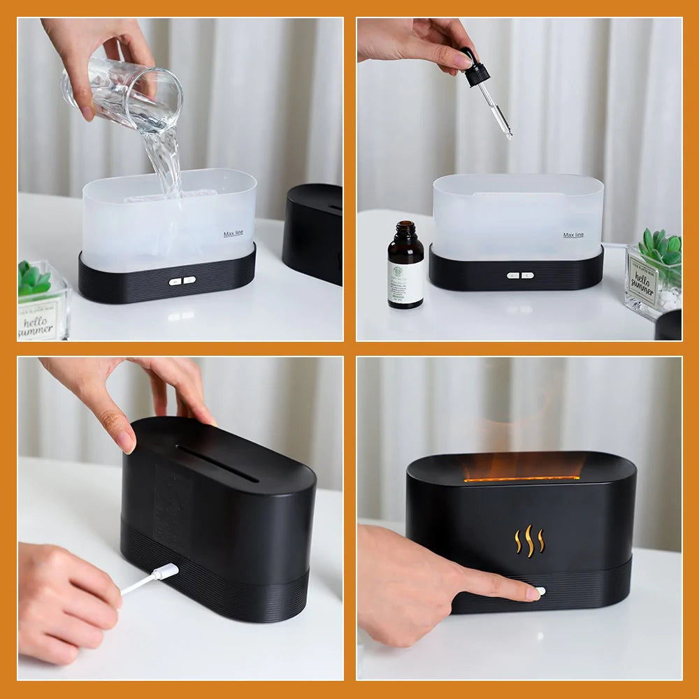 Flame Humidifier Essential Oil Diffuser
