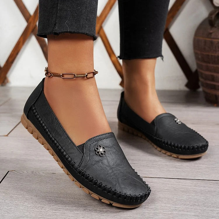 Women's Orthopedic Leather Shoes – Lightweight, Breathable, Anti-Slip