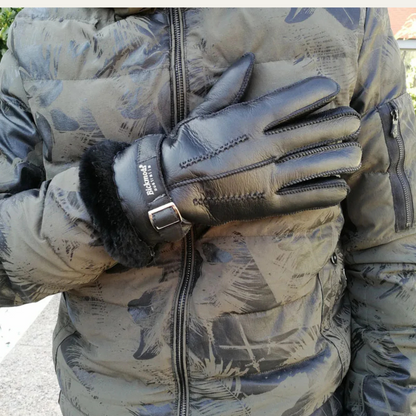 Warm Sheepskin Men's Winter Gloves